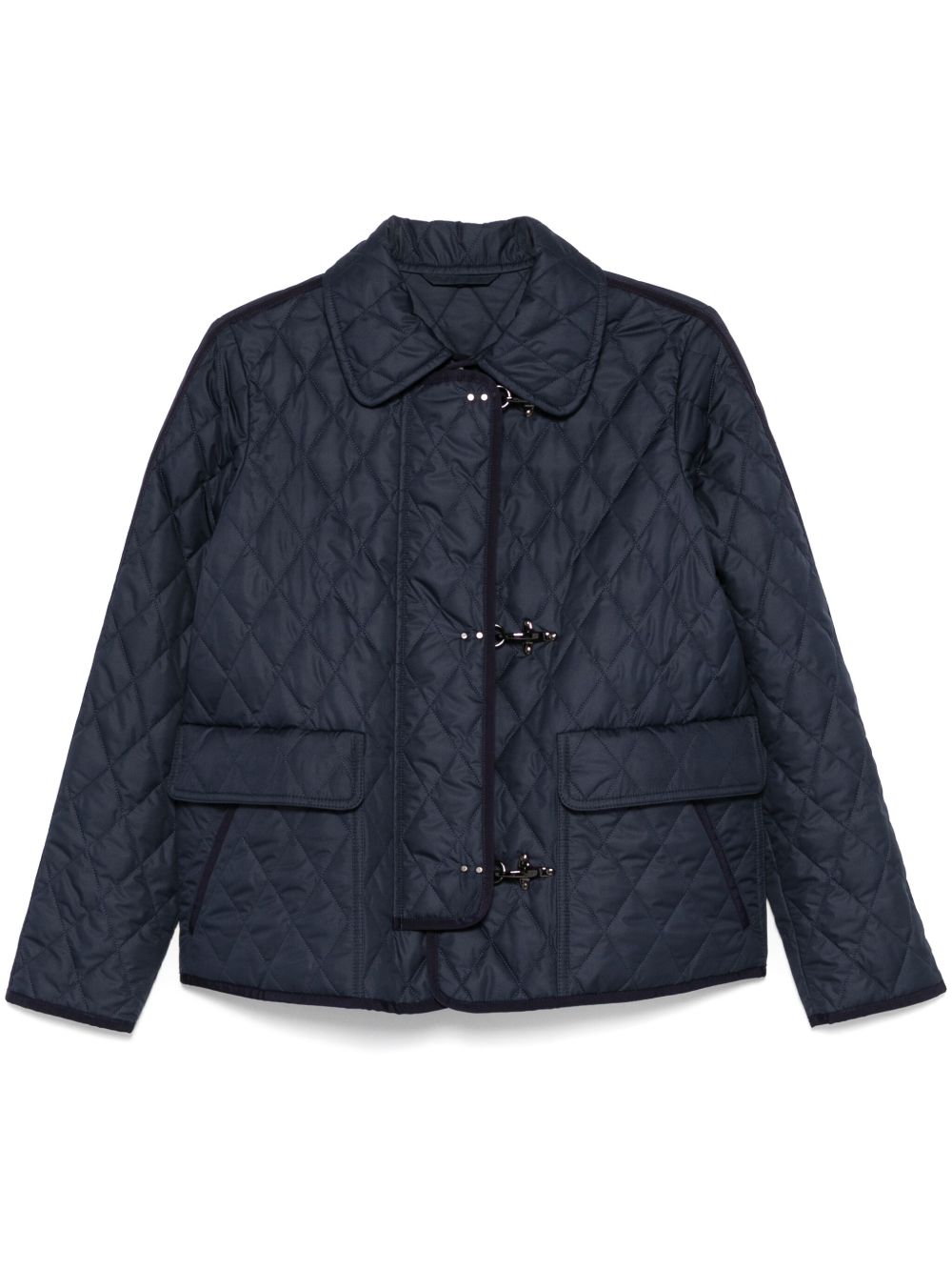 FAY Quilted Women's Jacket with Hook and Eye Closure