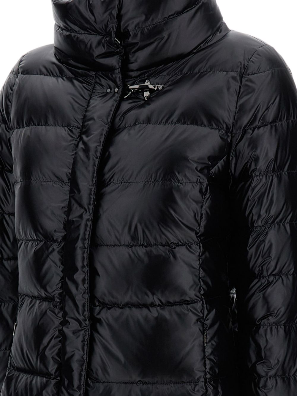 FAY Women's Long Down Jacket with Stand Collar