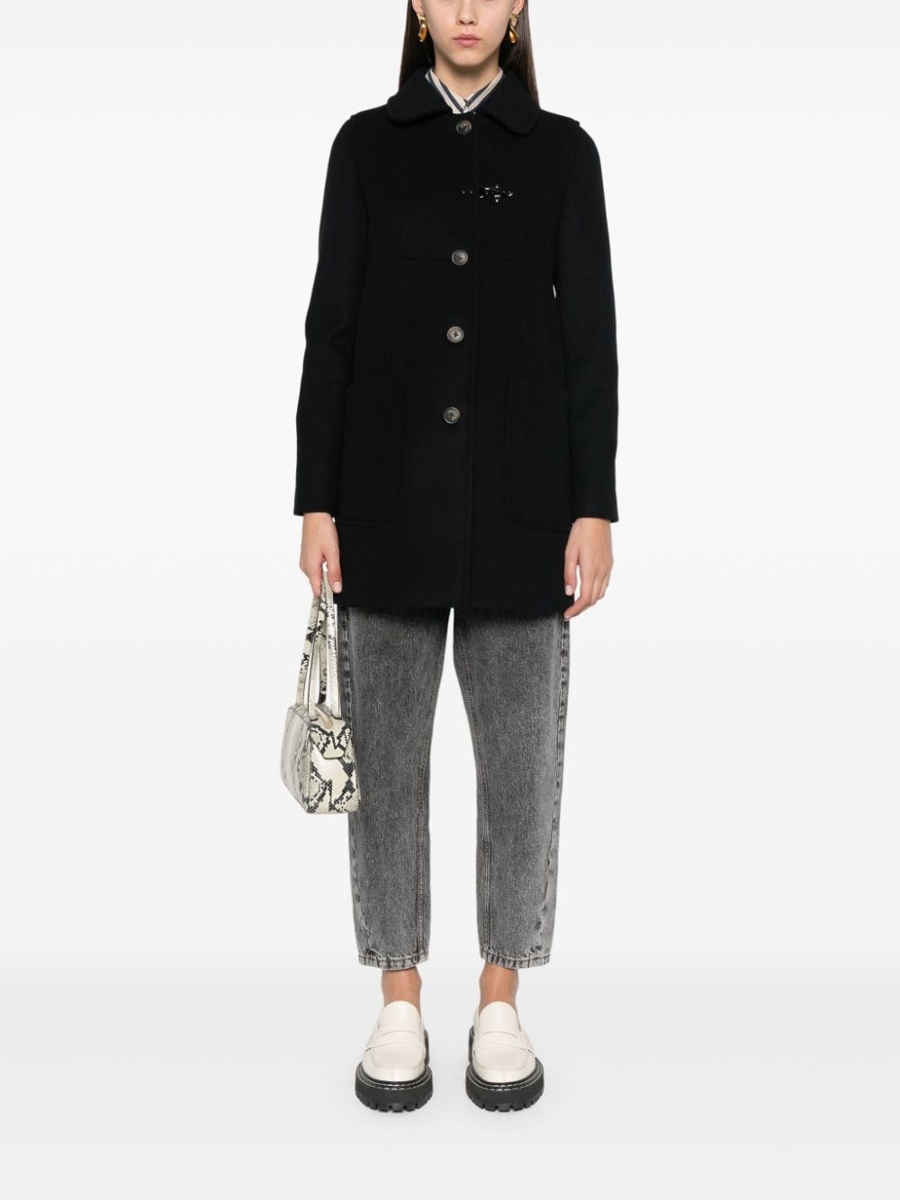 FAY Elegant Single-Breasted Mini Jacket