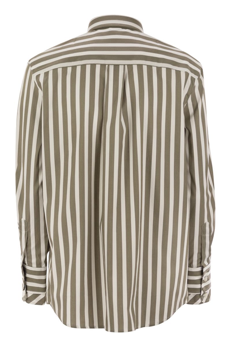 FAY Regular Striped Stretch Cotton Shirt - Women's