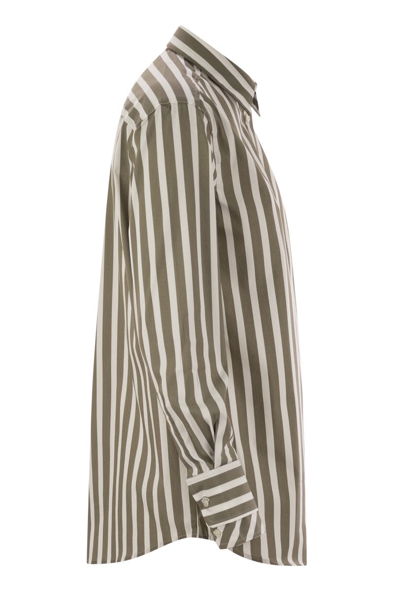 FAY Regular Striped Stretch Cotton Shirt - Women's