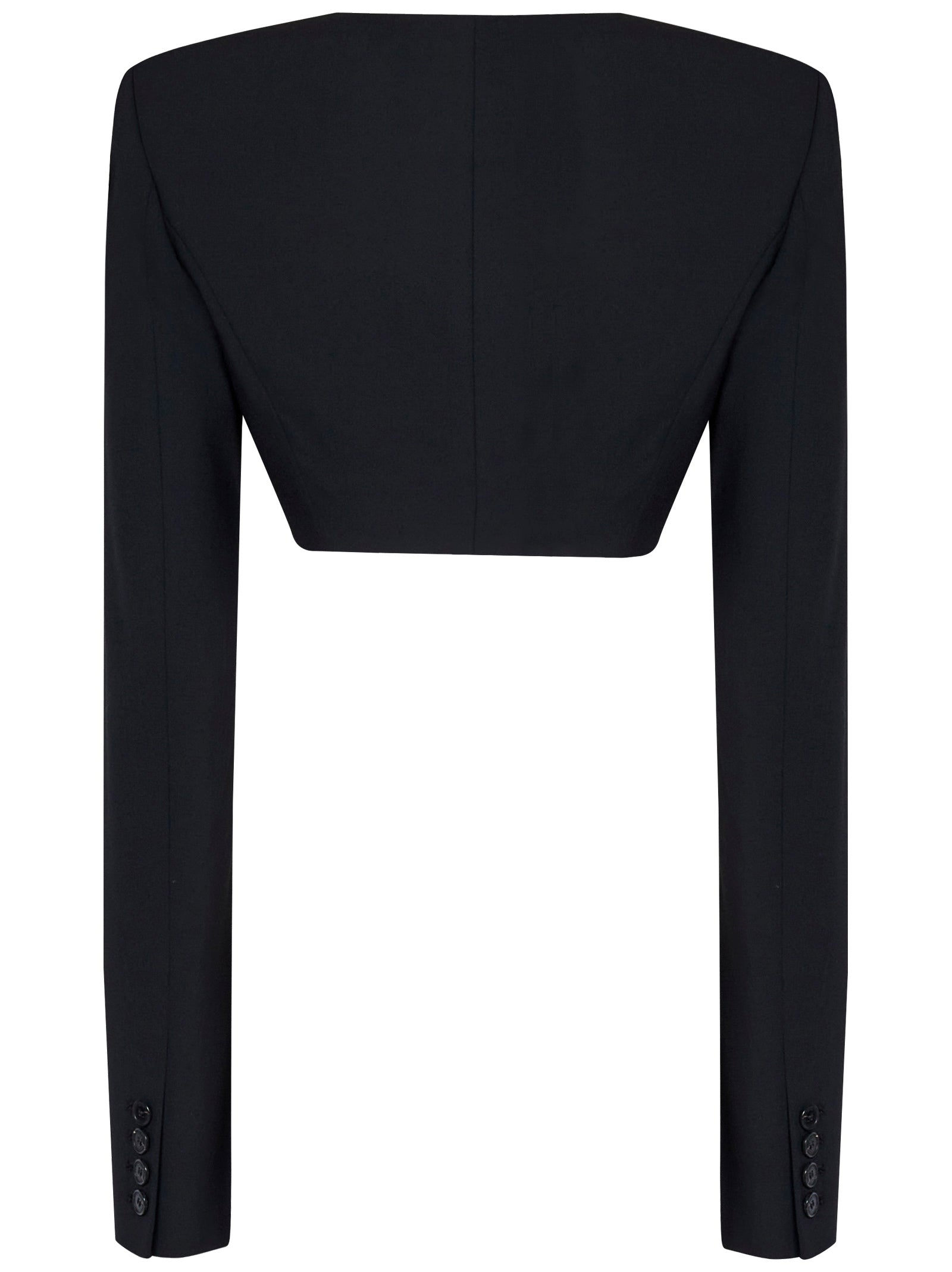 NENSI DOJAKA Chic Cropped Blazer with Shoulder Pads - Size 42 IT