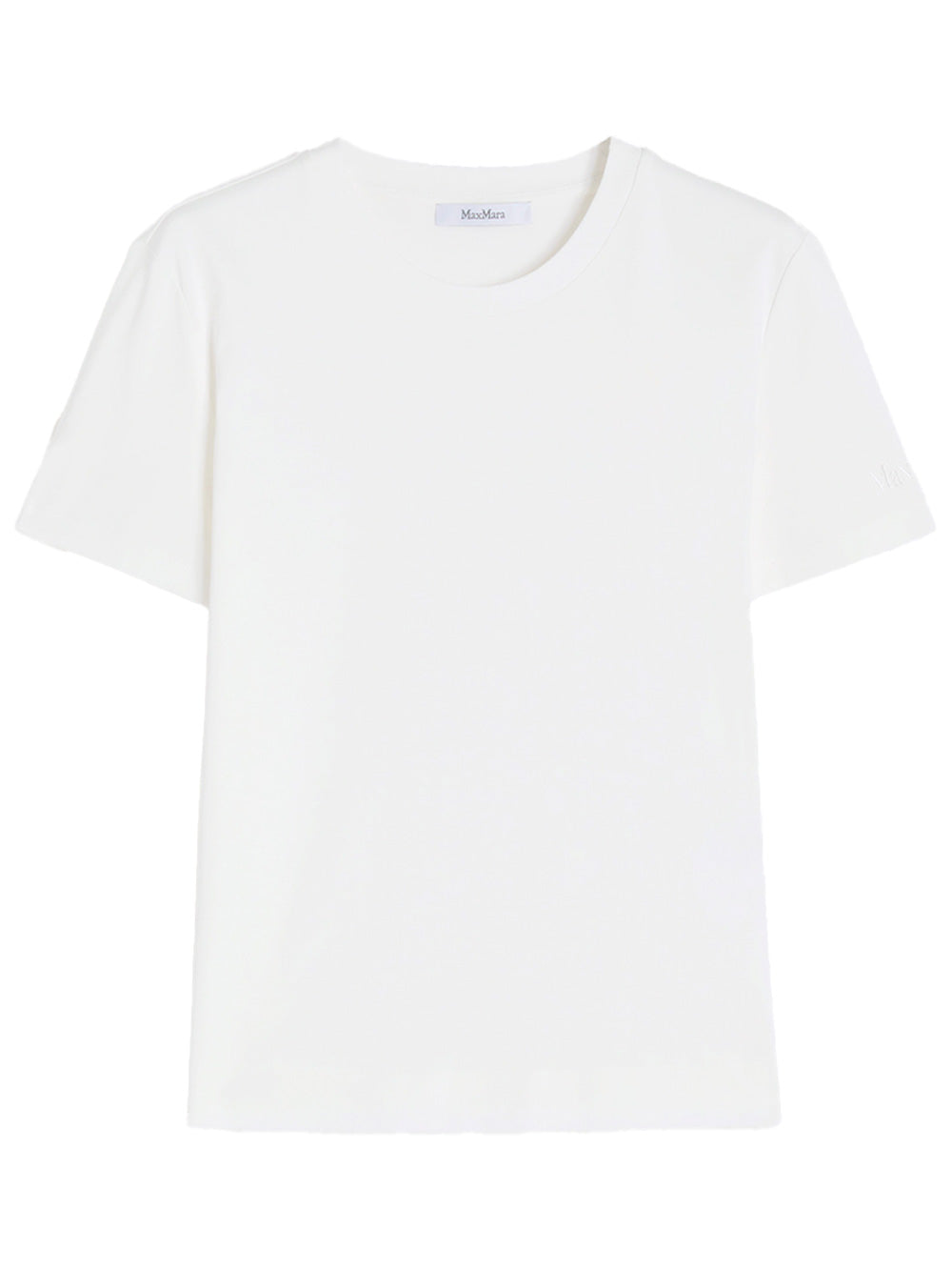 MAX MARA Tone on Tone Embroidered Logo Cotton T-Shirt - Women's