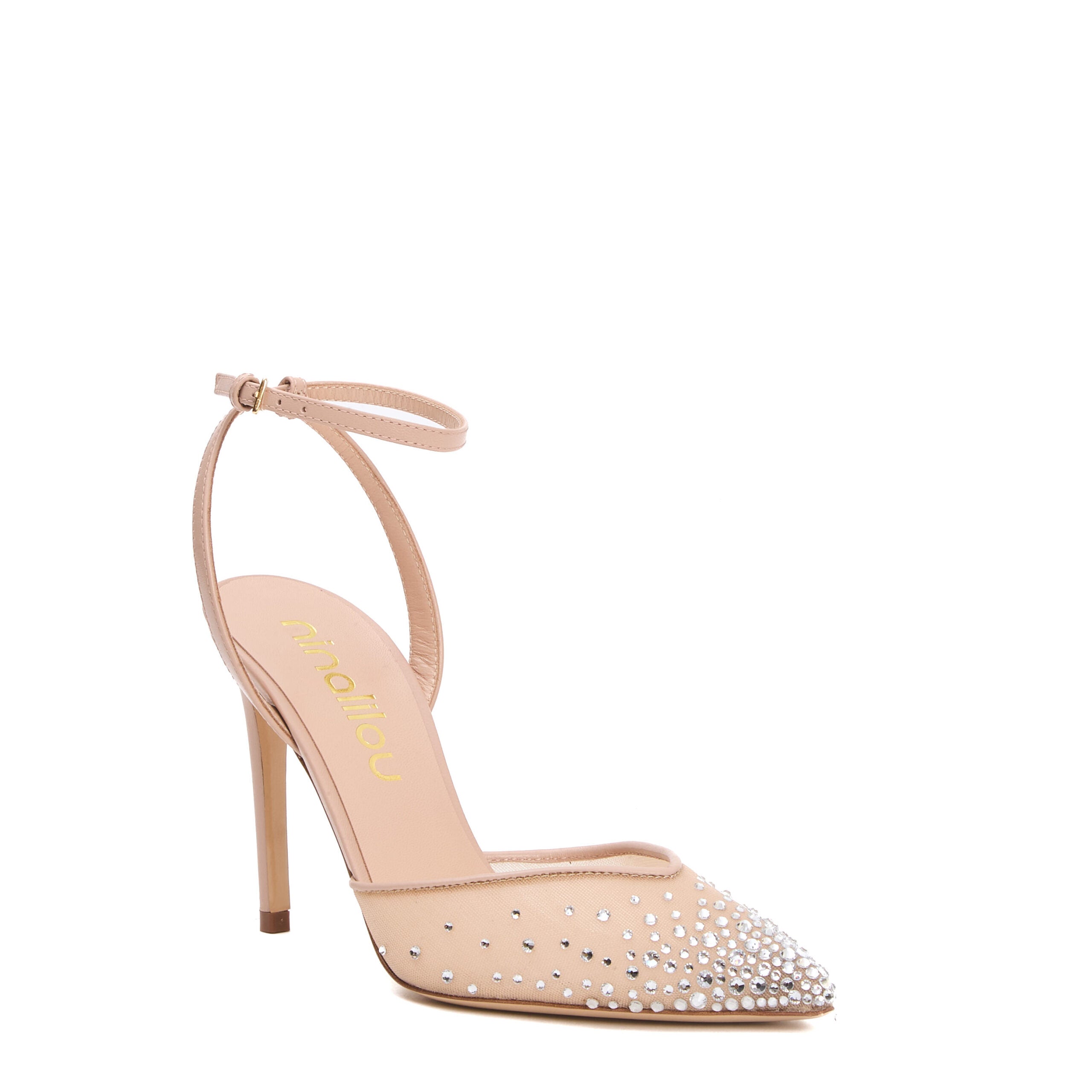 NINALILOU Slingback Ankle Strap Sandals with 90 mm Heel