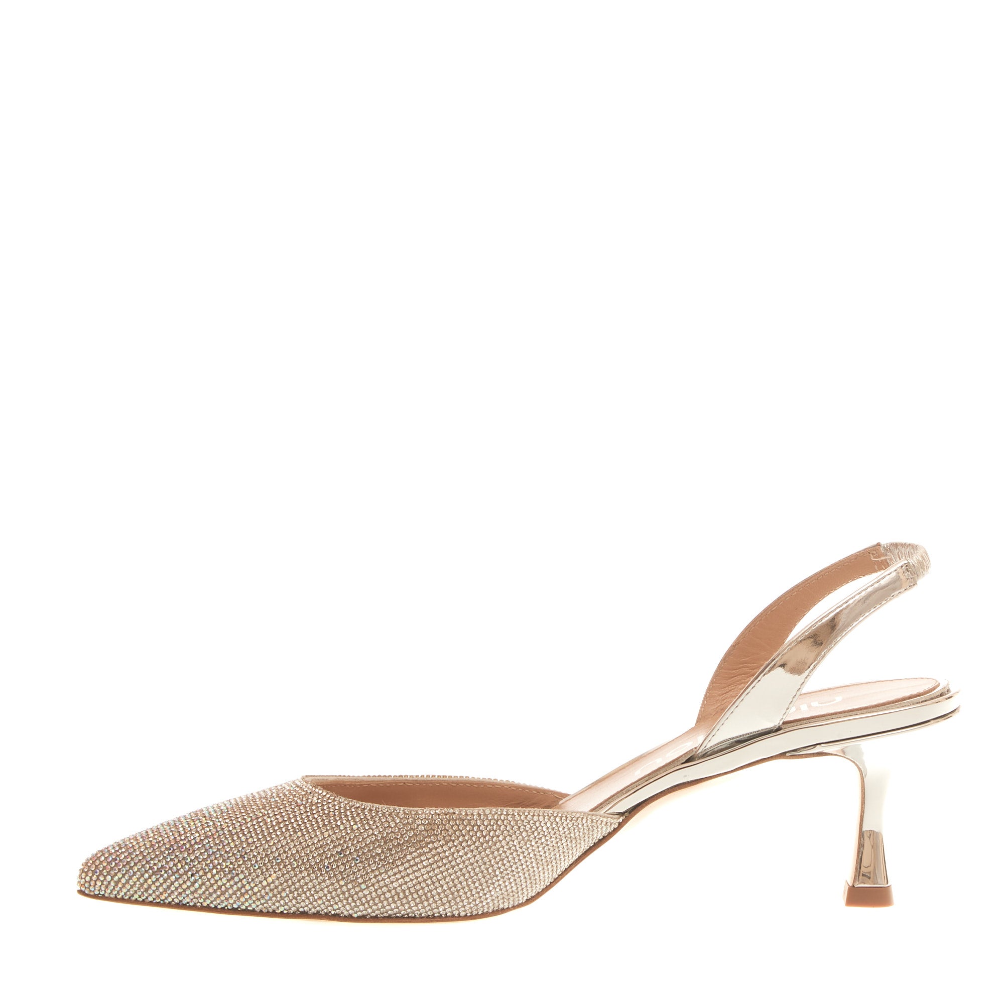 NINALILOU Slingback Pumps with Crystal Accents and 55mm Heel