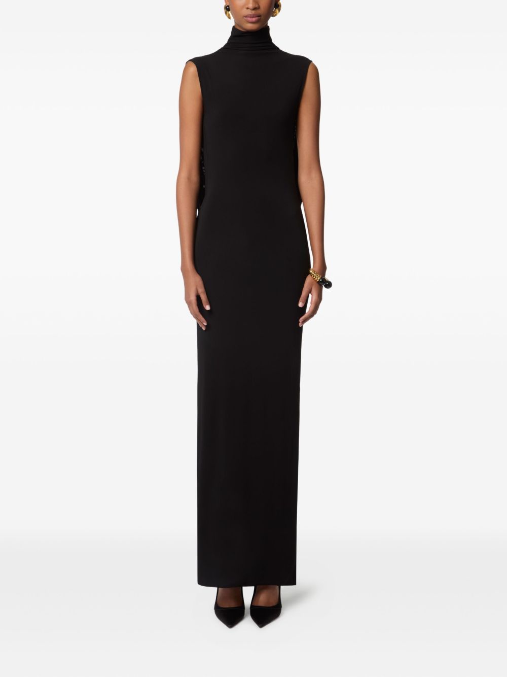 NINA RICCI Elegant Long Dress with Dramatic Back for Women - FW25