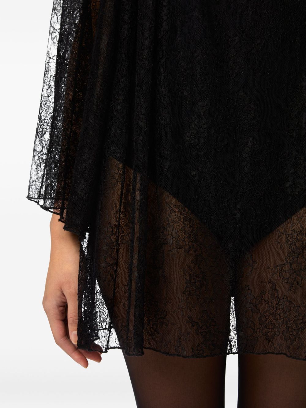 NINA RICCI Floral Lace Mini Bodysuit