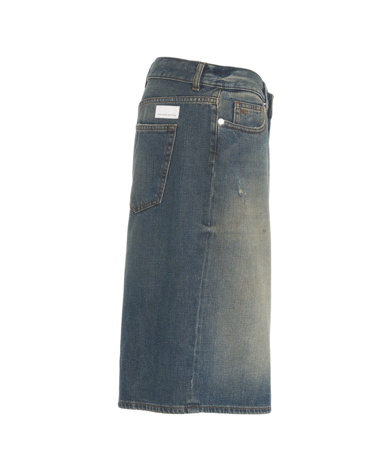 NINE IN THE MORNING Relaxed Fit Denim Bermuda Shorts for Women