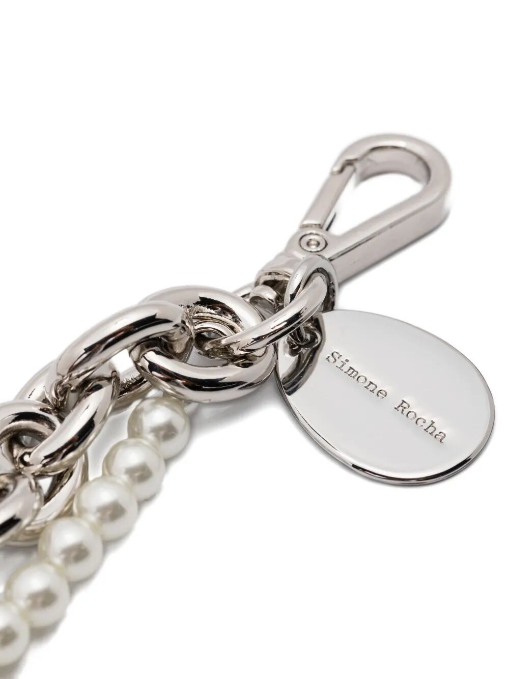 SIMONE ROCHA Pearl & Chain Necklace with Encased Pearl Flower