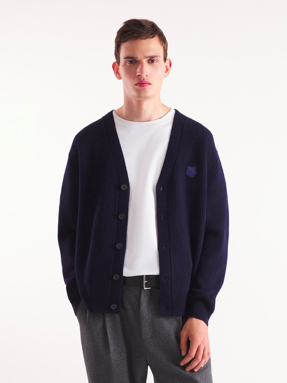 MAISON KITSUNÉ Ribbed Cardigan - Size L