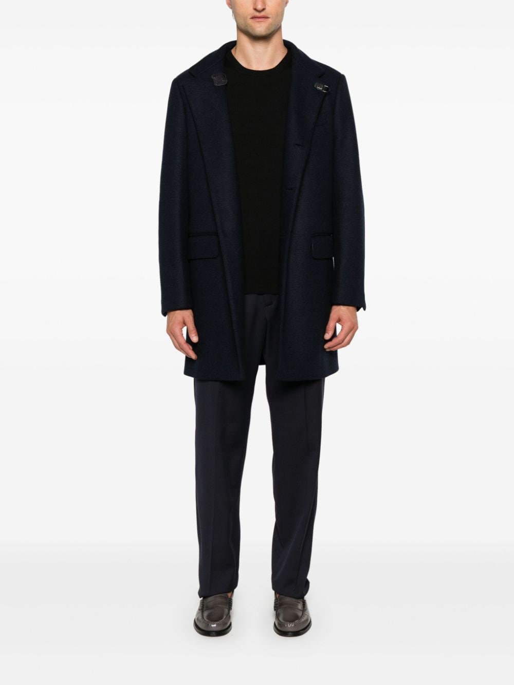 FAY Ribbed Knit Wool Sweater for Men - Crew Neck, Long Sleeves