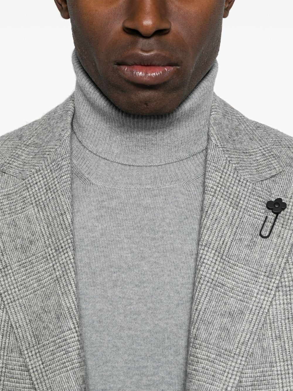FAY Medium Grey Wool Roll Neck Sweater for Men