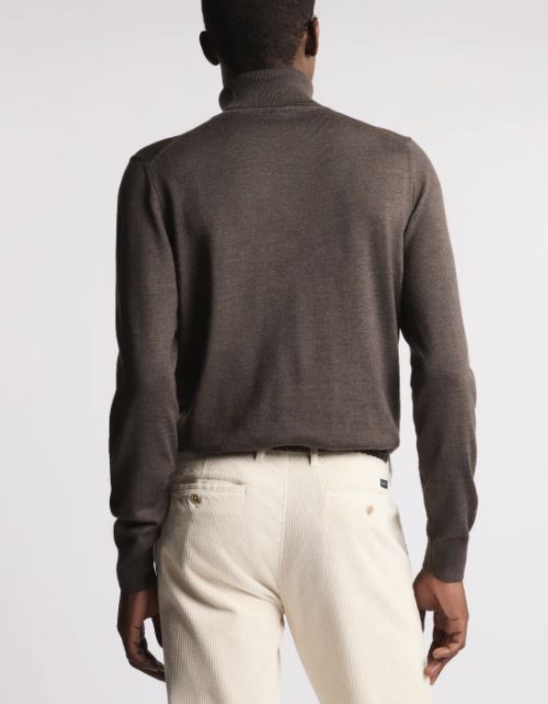 FAY Men's Rolled Neck Ribbed Sweater
