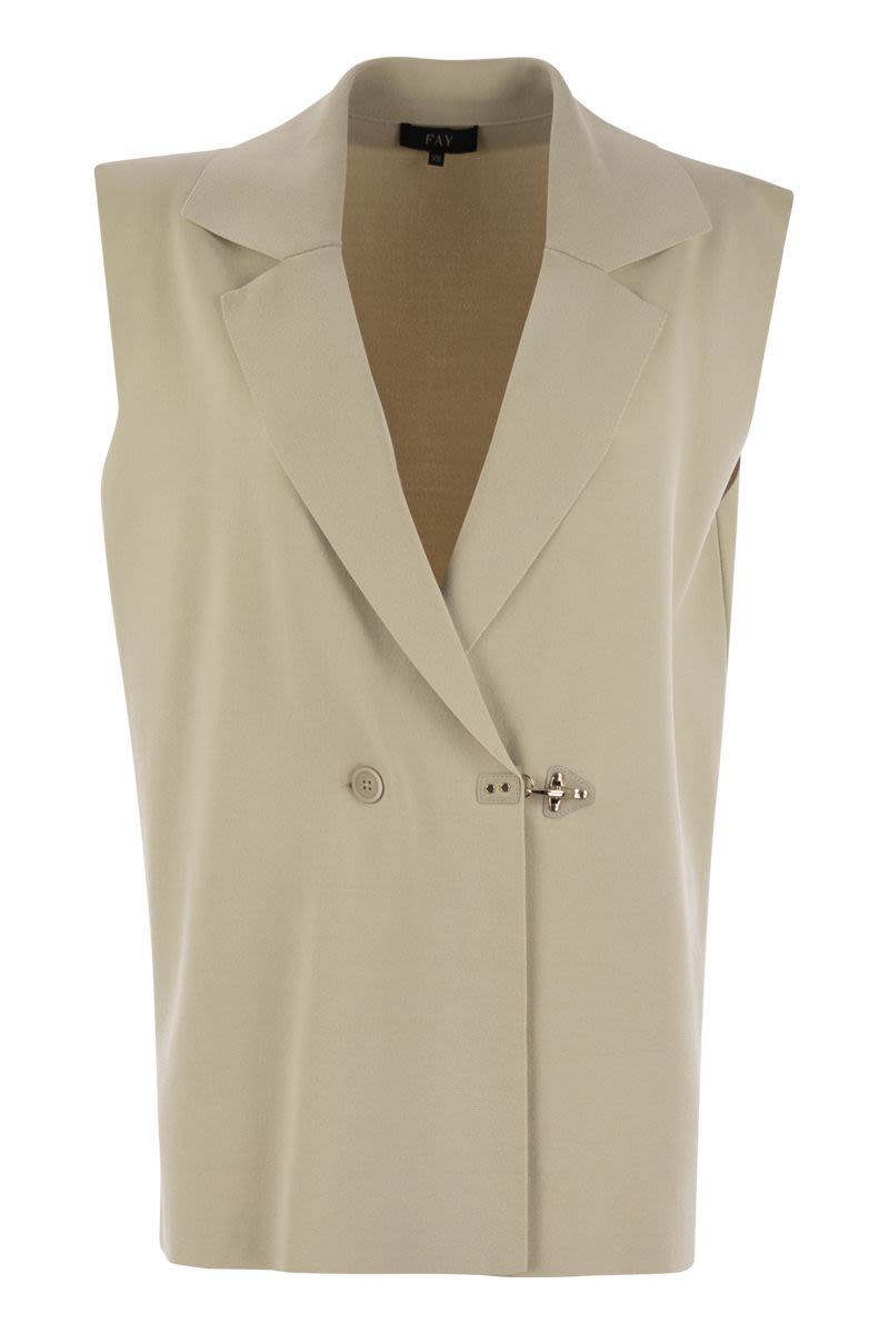 FAY Technical Viscose Knit Vest