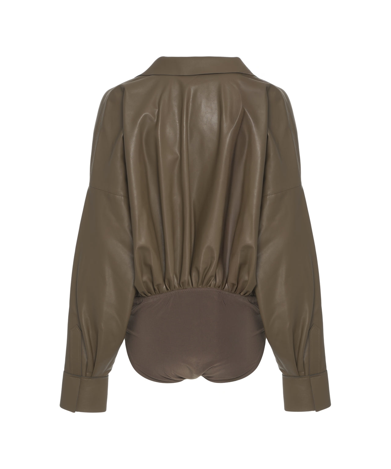 NORMA KAMALI Faux Leather 'Boyfriend' Blazer