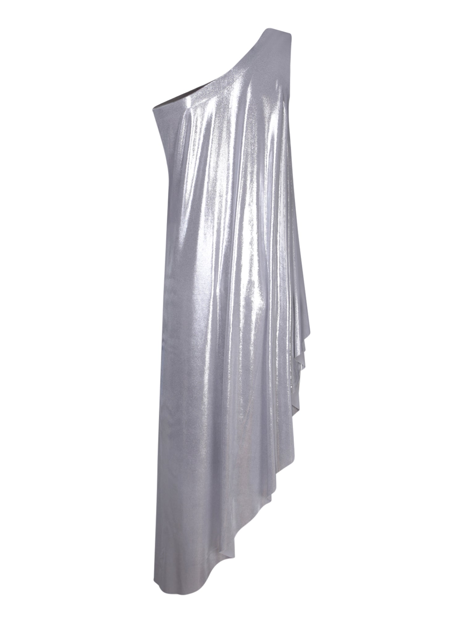 NORMA KAMALI One Shoulder Metallic Mini Top