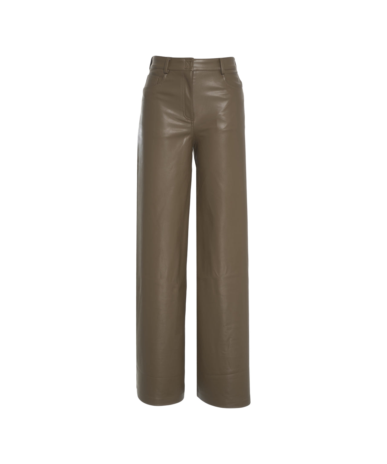 NORMA KAMALI Chic Eco-Friendly Faux Leather Trousers for Women