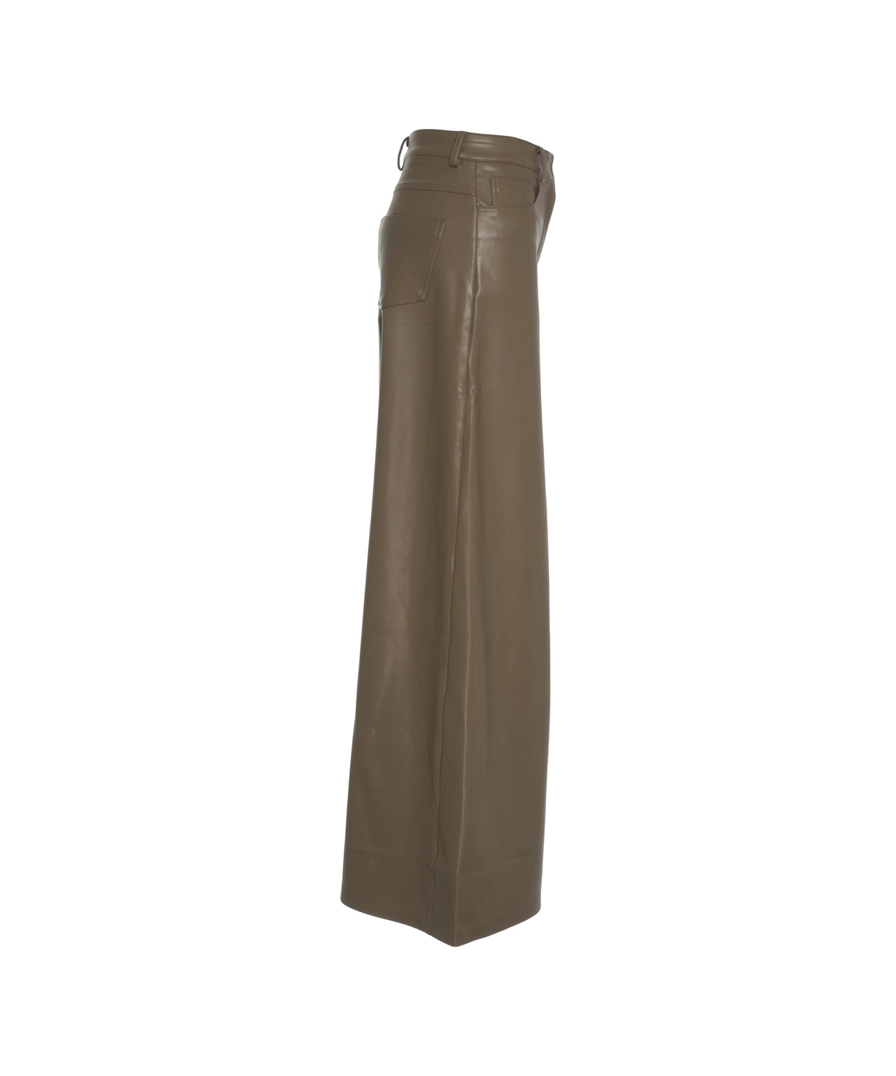 NORMA KAMALI Chic Eco-Friendly Faux Leather Trousers for Women