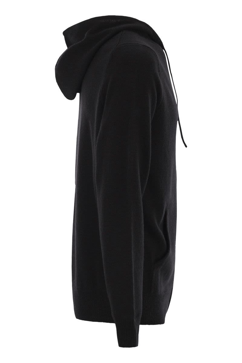 MC2 SAINT BARTH Men's Wool Cardigan with Full Zip and Hood