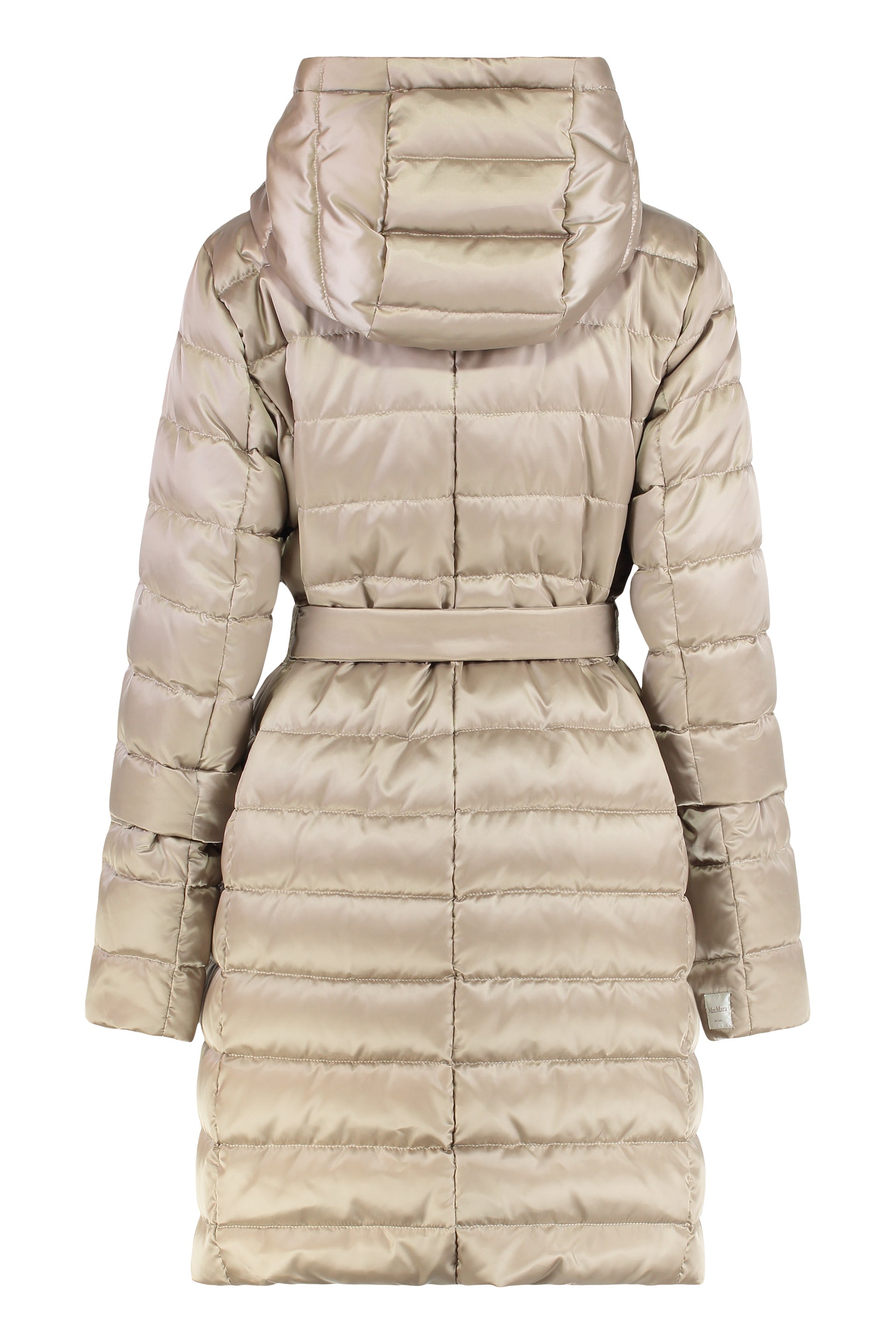 S MAX MARA Reversible Midi Down Jacket with Hood