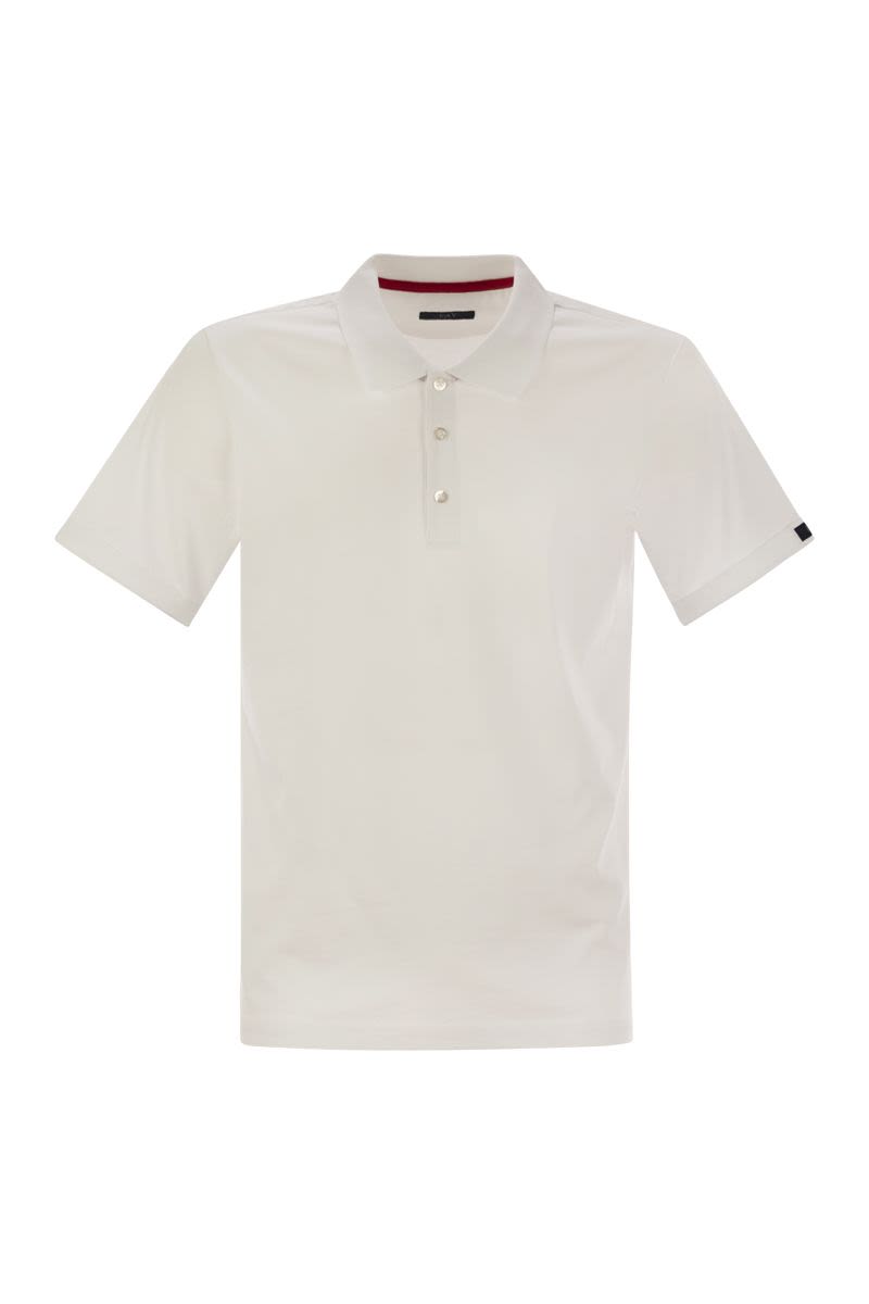FAY Short-Sleeved Cotton Polo Shirt for Men