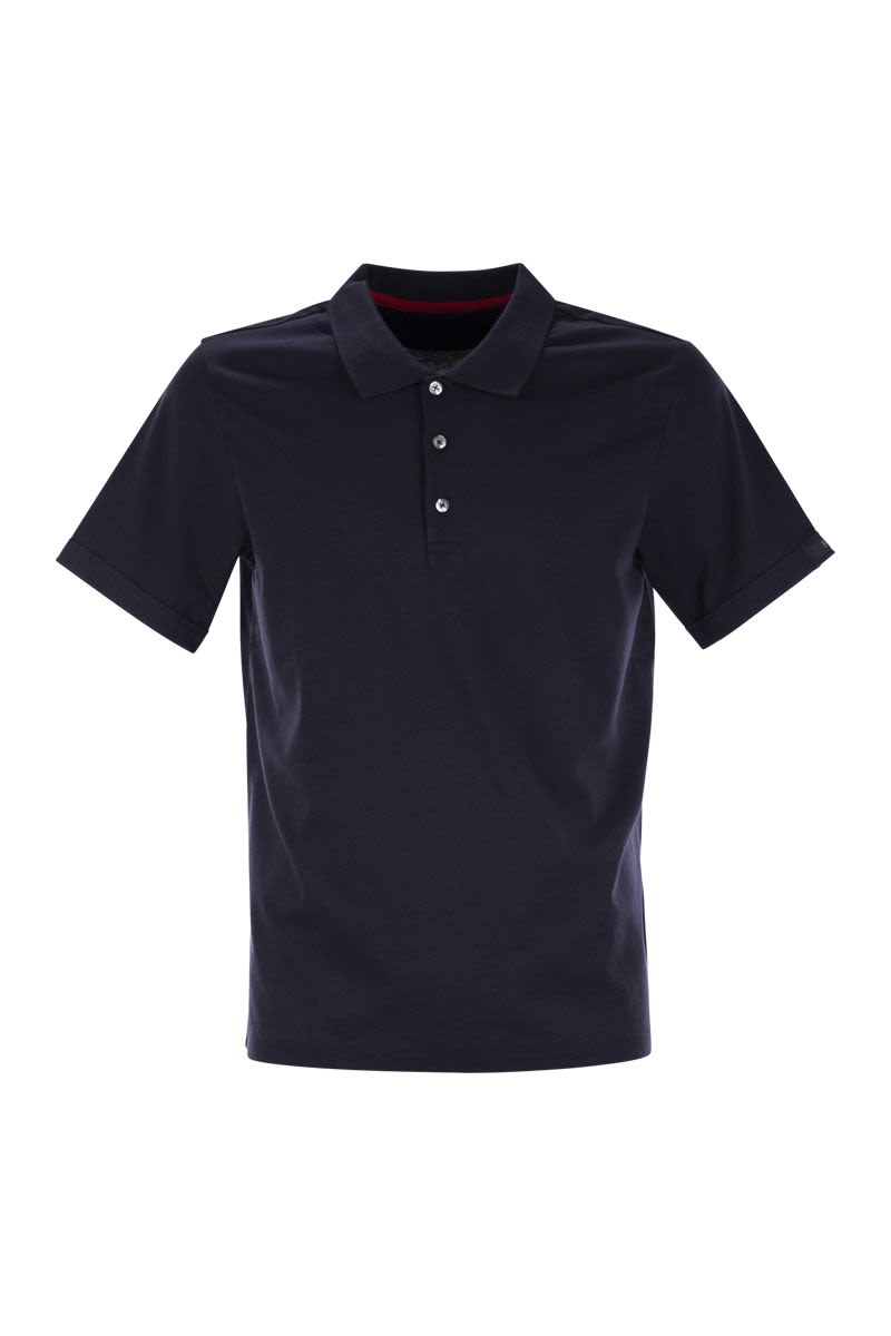 FAY Short-Sleeved Cotton Polo Shirt for Men