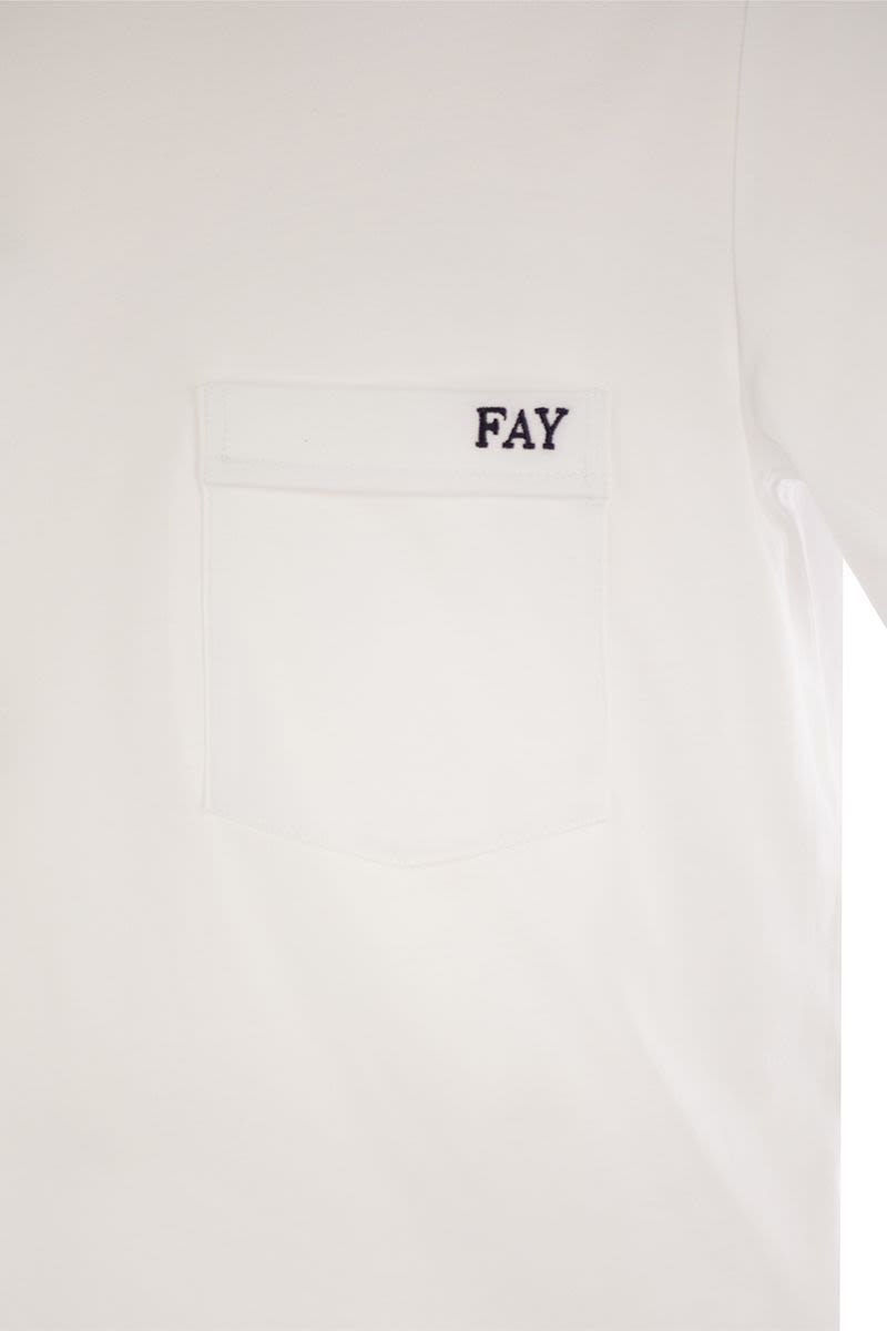 FAY Cotton Pocket T-Shirt