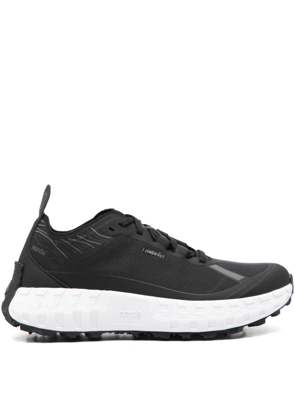 NORDA RUN Lace-Up Fastening Sneakers with Pull-Tab and Ridged Sole for Women