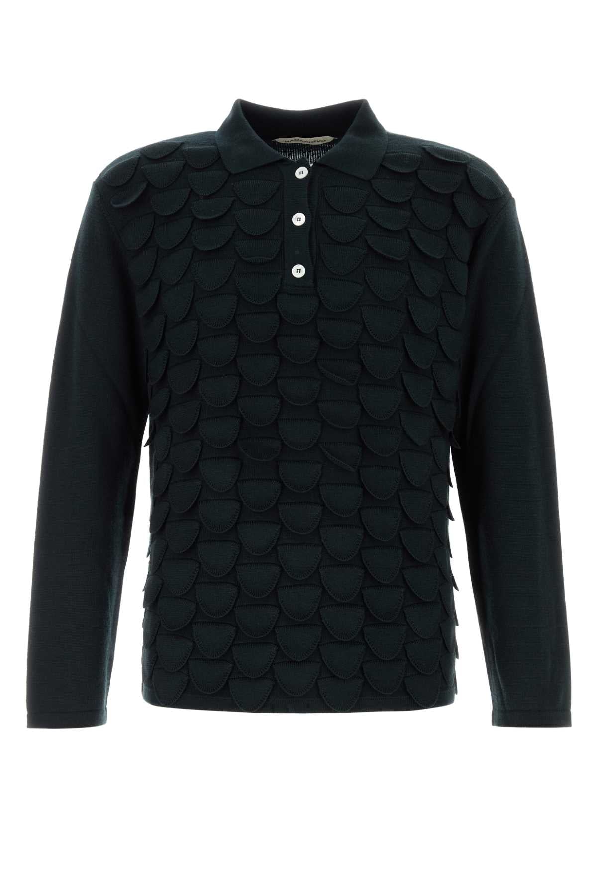 NAMACHEKO Men's Mini Wool Polo Shirt