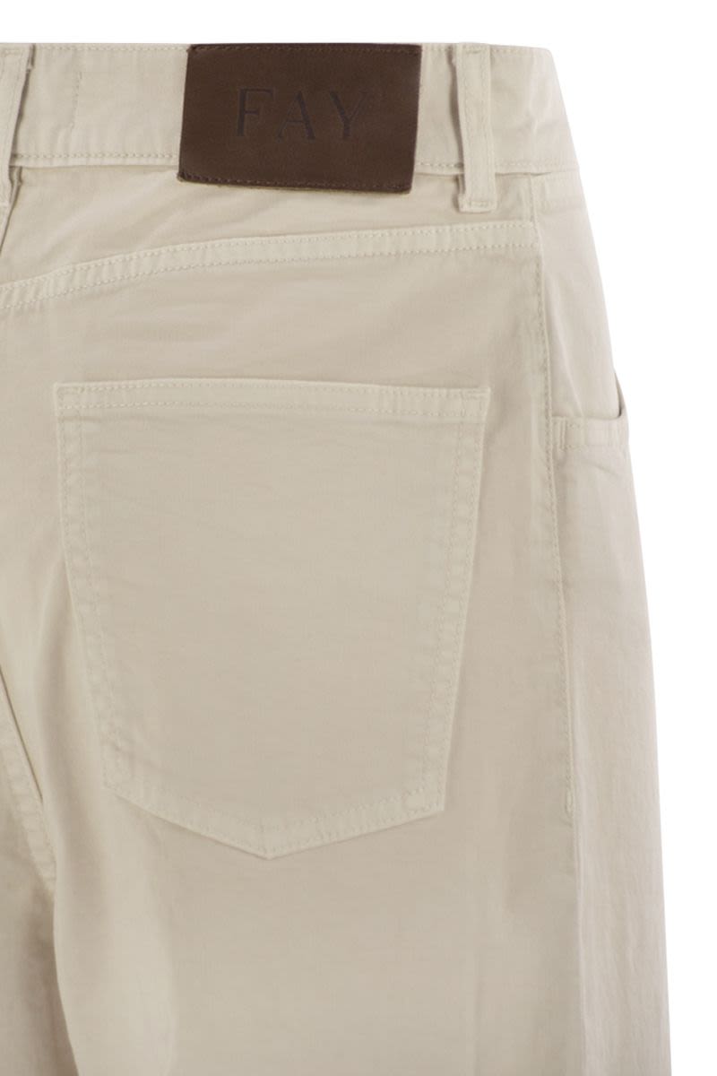 FAY High Waist 5-Pocket Flare Trousers
