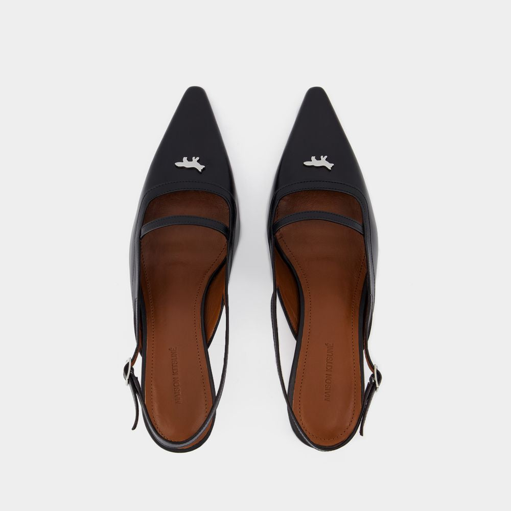 MAISON KITSUNÉ Pointed Slingback Sandals for Women