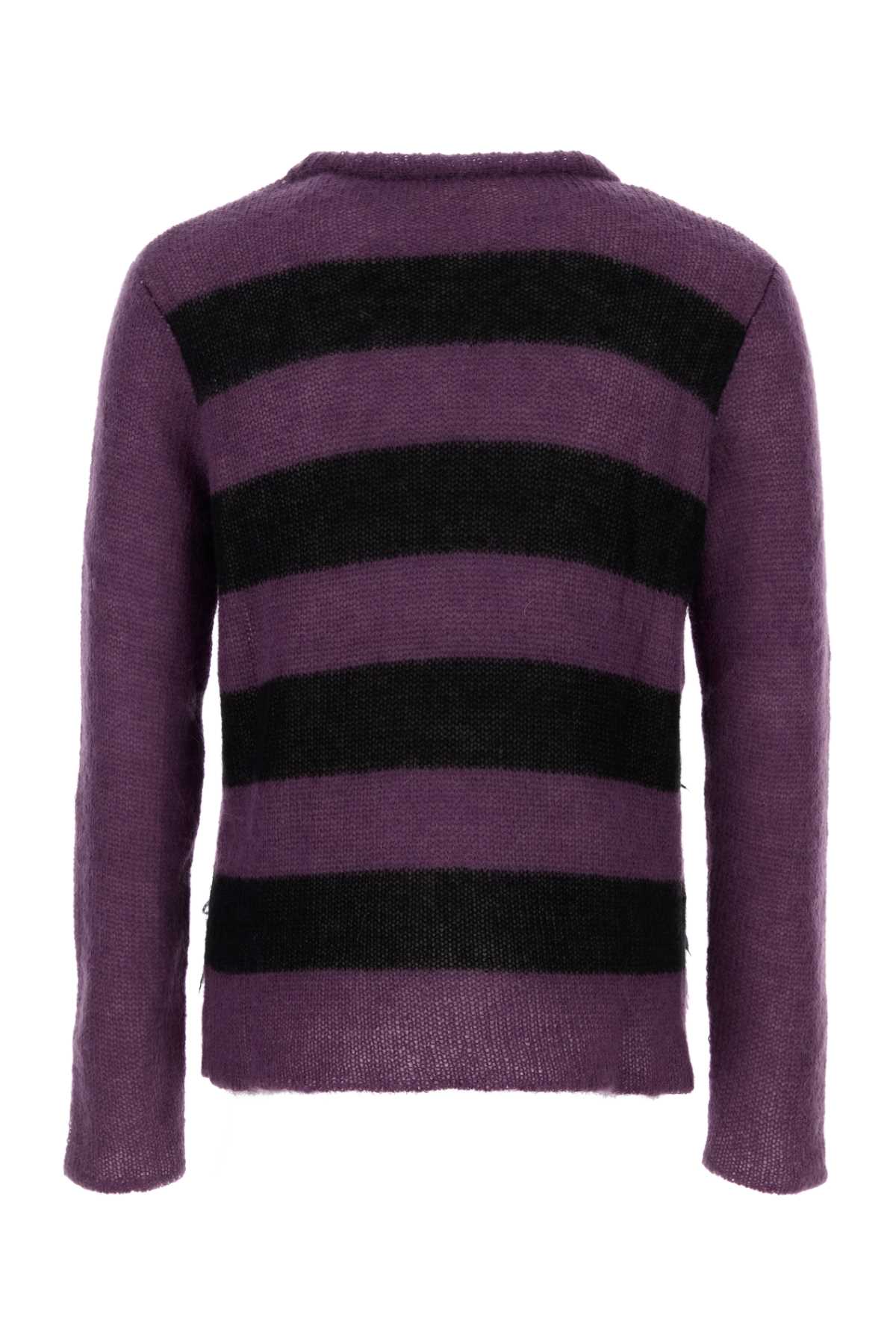 NAMACHEKO Multicolor Wool Blend Double Layer Intarsia Crewneck Sweater - Men