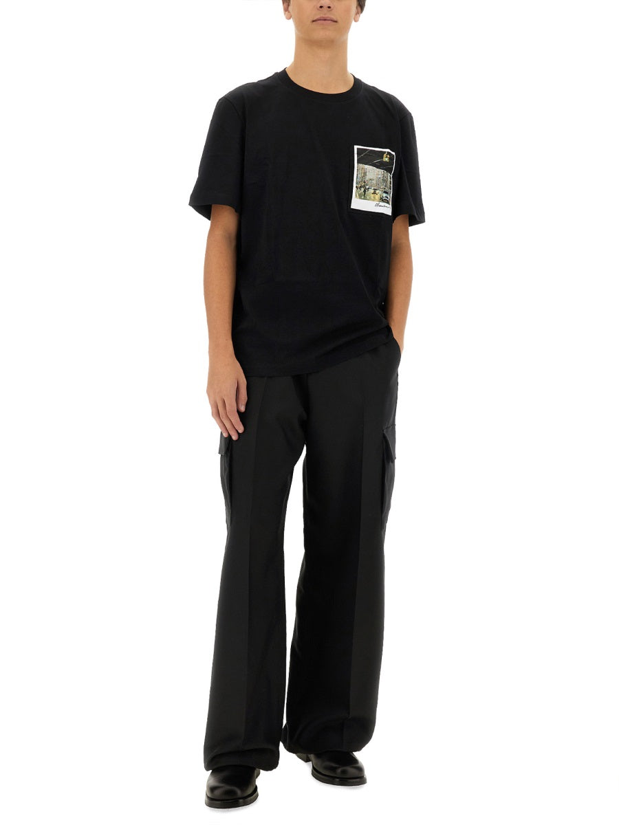 HELMUT LANG Men's Regular Fit Logo T-Shirt