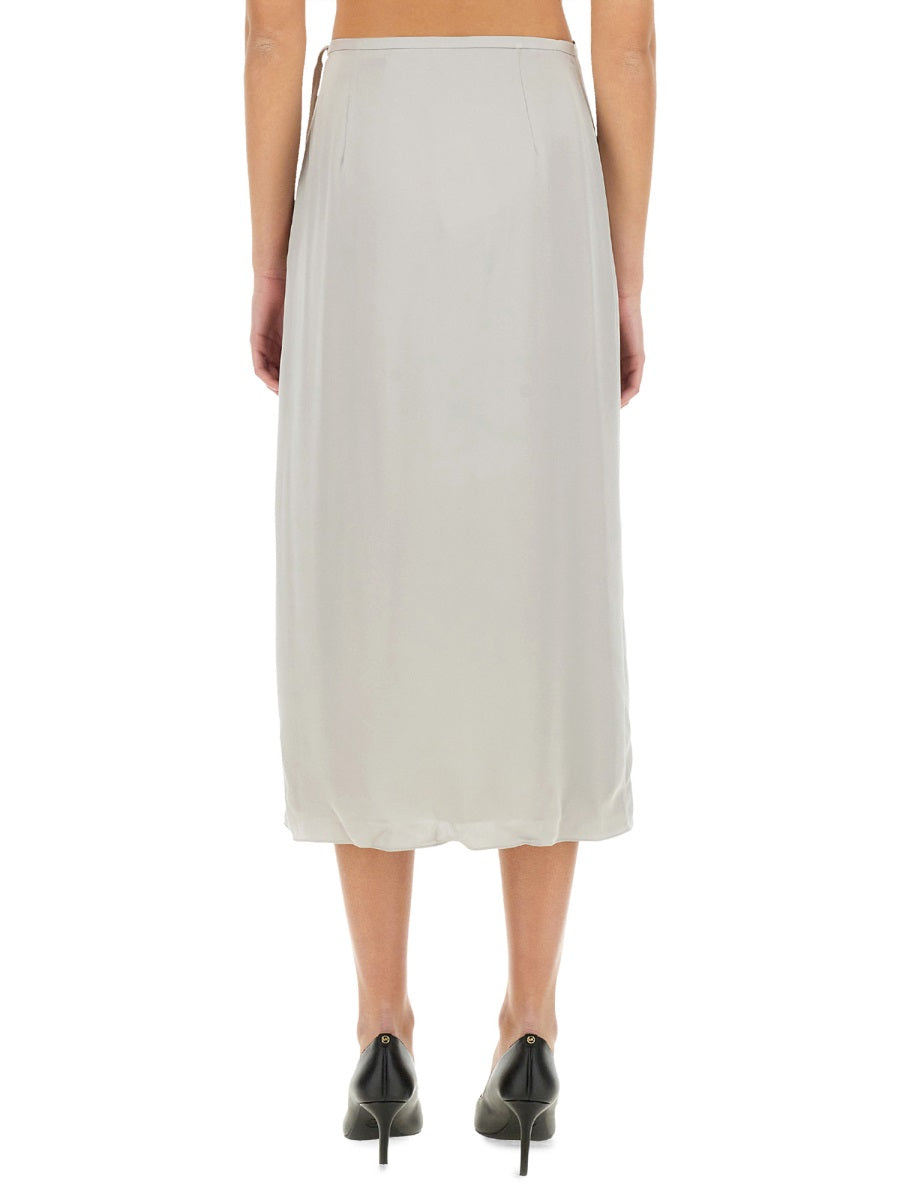 THEORY Silk Midi Skirt - Size 2