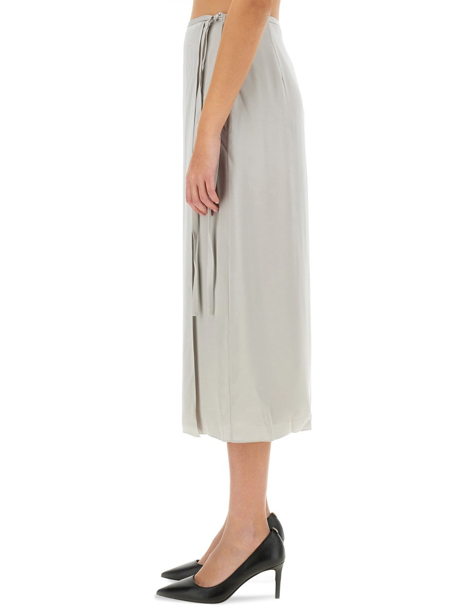 THEORY Silk Midi Skirt - Size 2