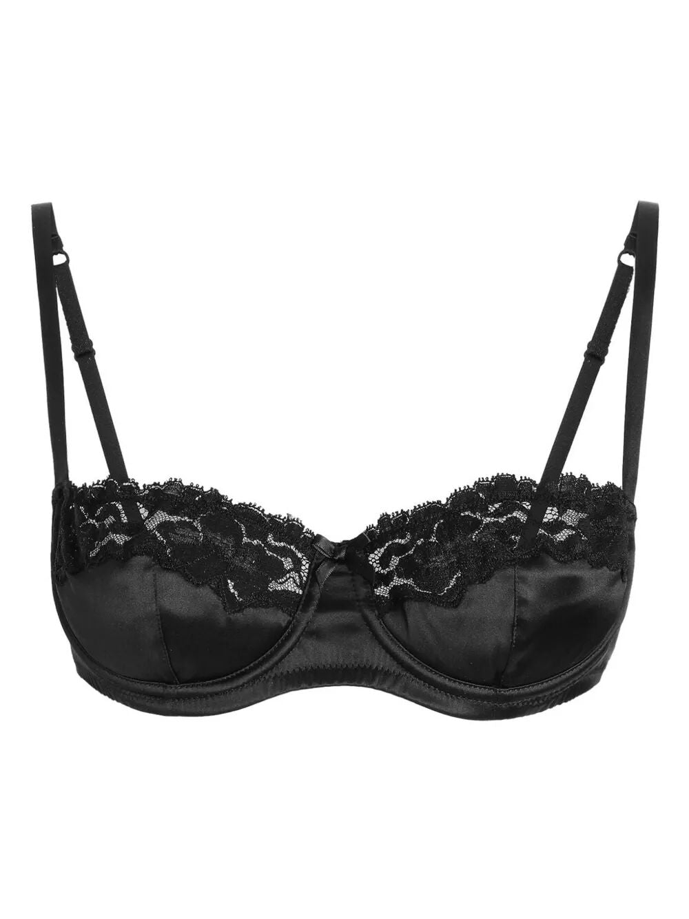 DOLCE & GABBANA Satin and Lace Balconette Bra