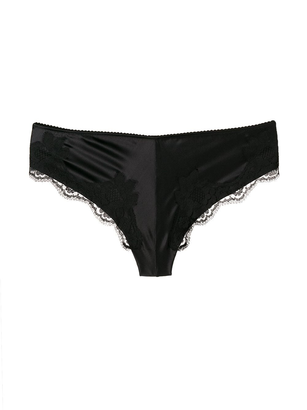 DOLCE & GABBANA Elegant Satin Briefs with Lace Detailing