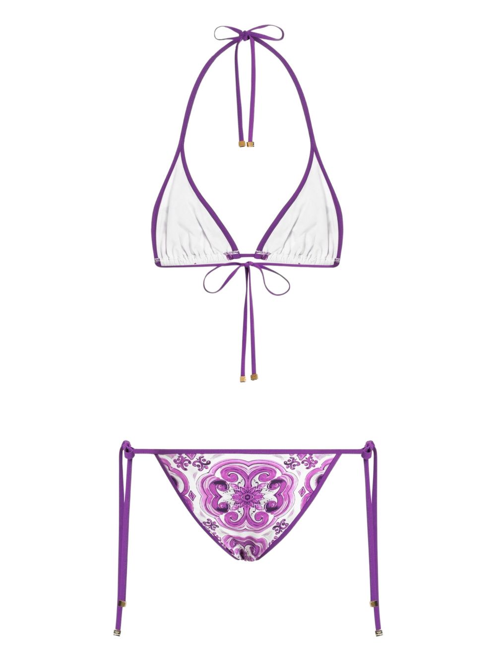 DOLCE & GABBANA Maiolica Print Mini Bikini Set