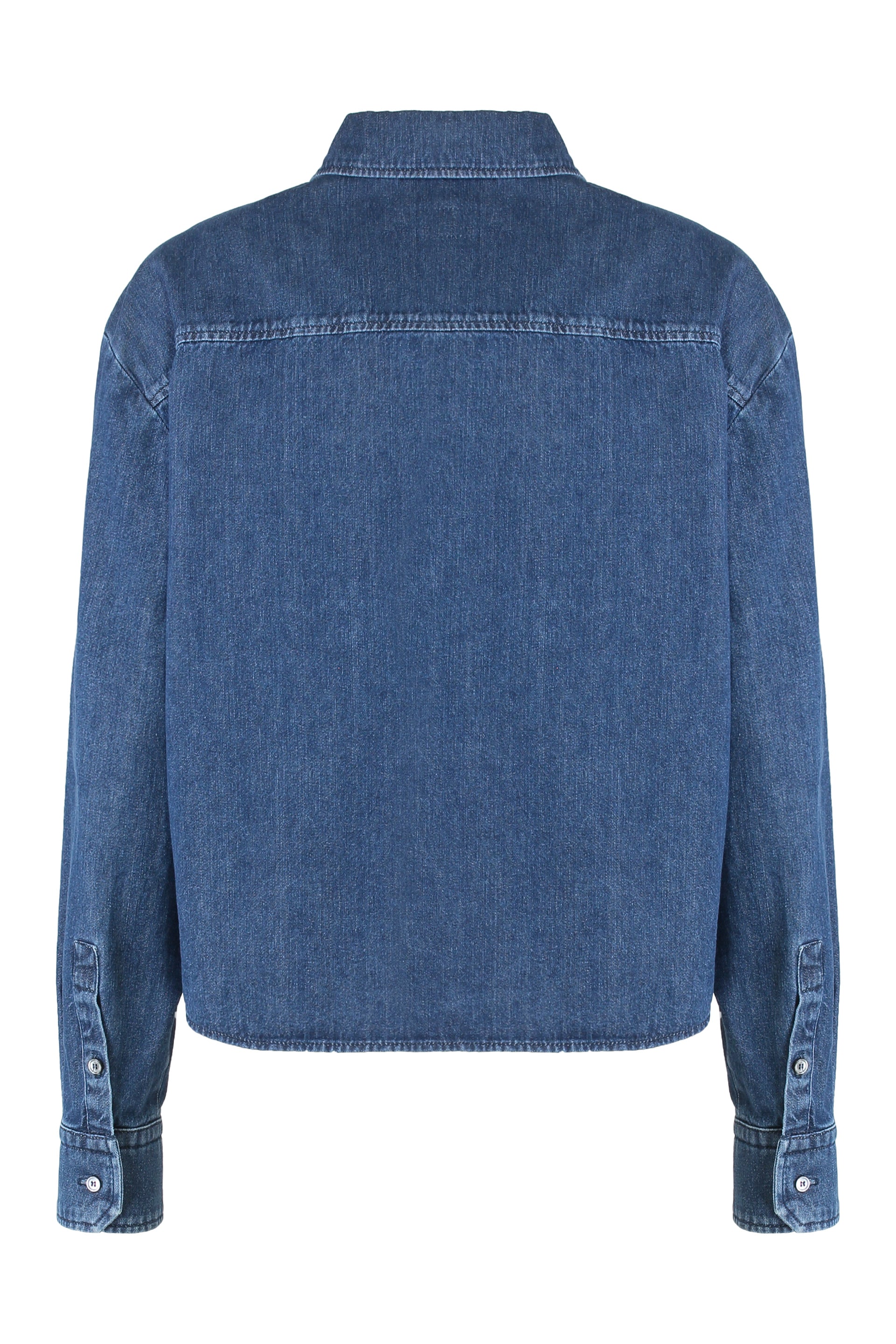 WEEKEND MAX MARA Boxy Denim Crop Shirt