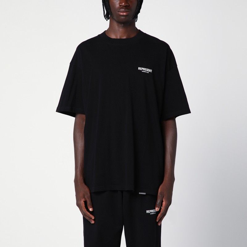 REPRESENT Essential Crewneck T-Shirt with Logo