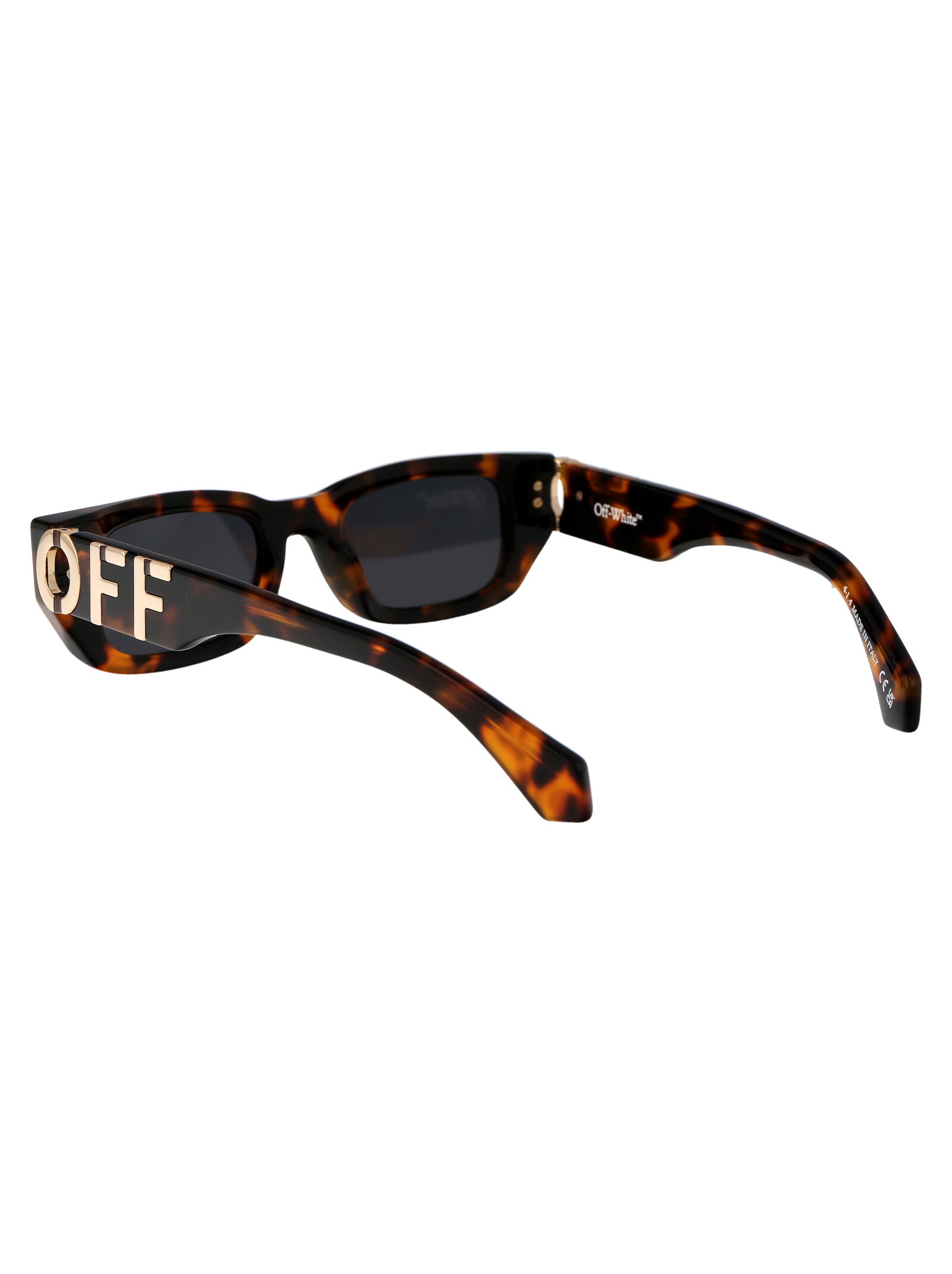 OFF-WHITE Havana Style Acetate Sunglasses - Unisex