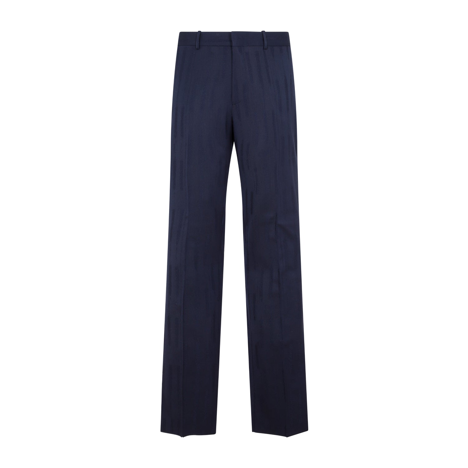 OFF-WHITE Slim Fit Wool Trousers for Men - Regular Waist