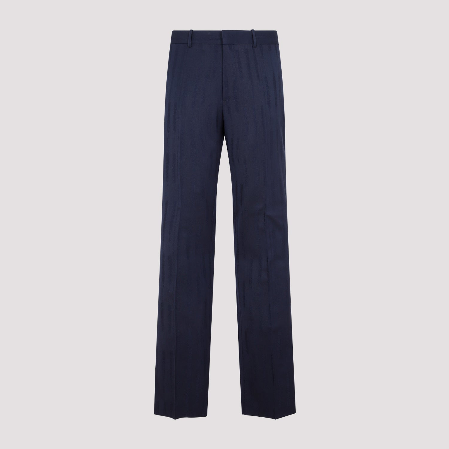 OFF-WHITE Slim Fit Wool Trousers for Men - Regular Waist