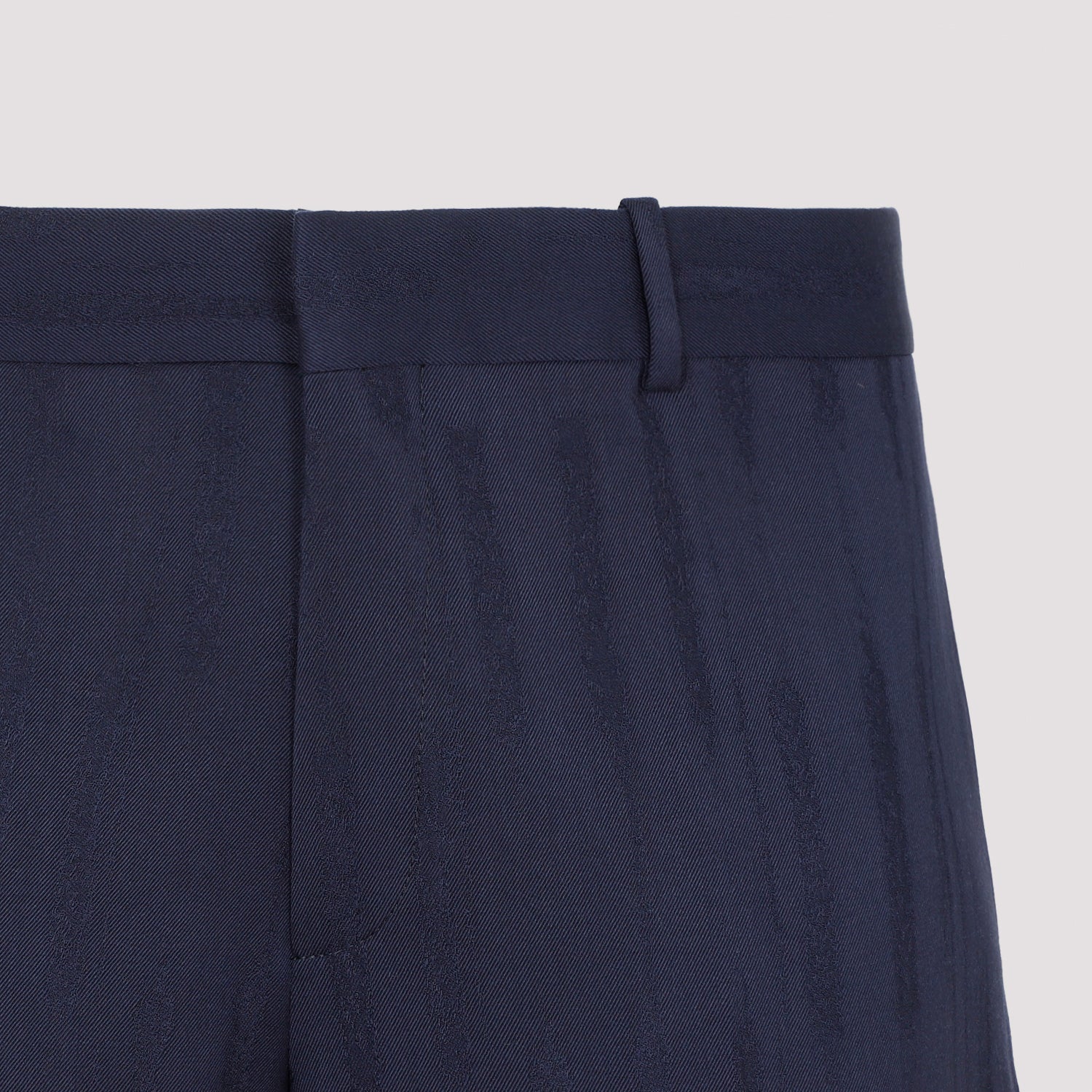 OFF-WHITE Slim Fit Wool Trousers for Men - Regular Waist