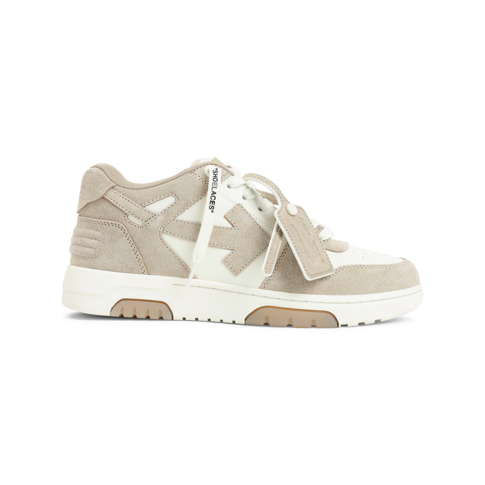 OFF-WHITE Men's Premium Leather Trendy Sneakers