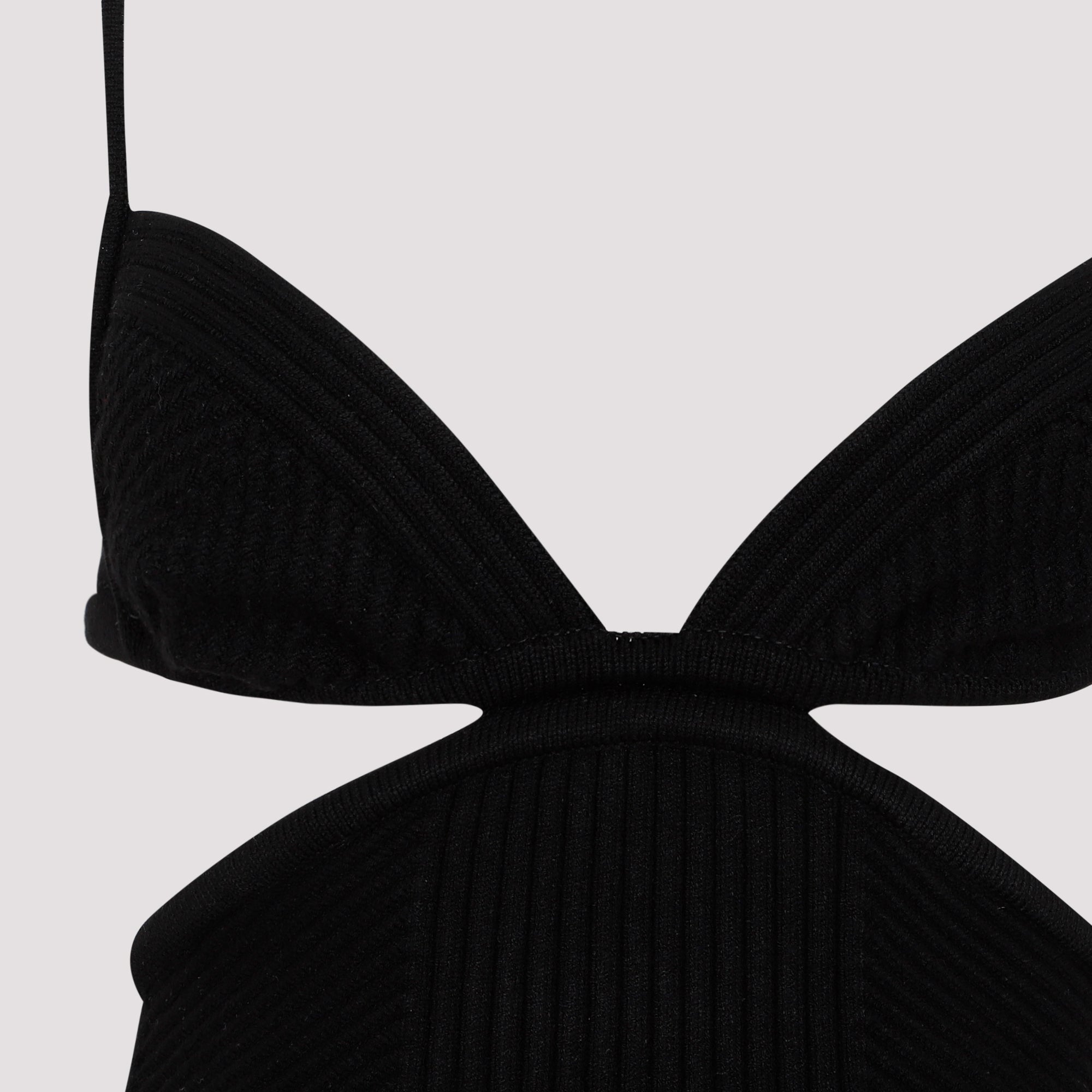 OFF-WHITE Chic Plunging Neckline Mini Dress