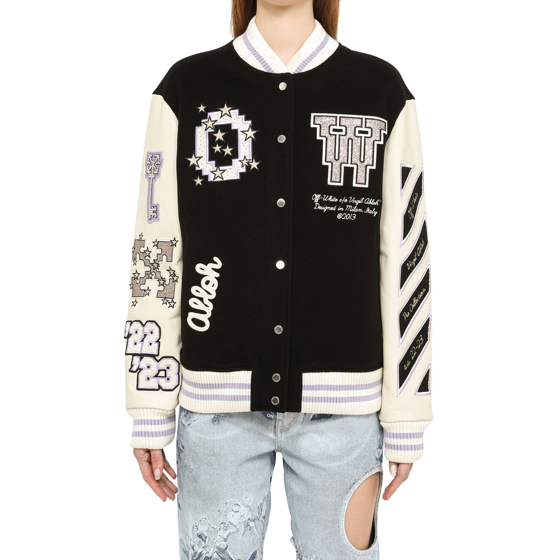 OFF-WHITE Wool Bomber Jacket for Women