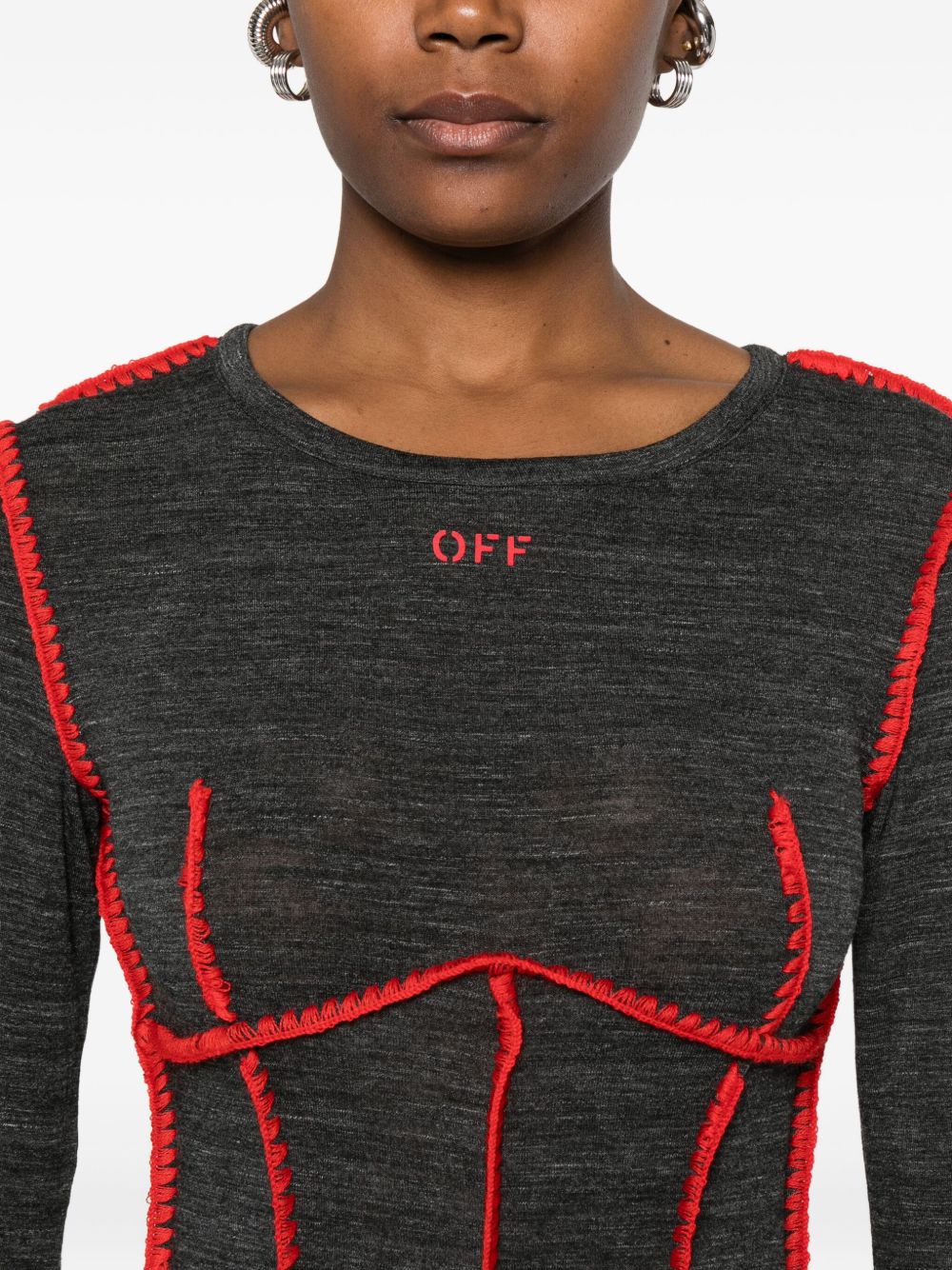 OFF WHITE Stylish Mini Dress for Women
