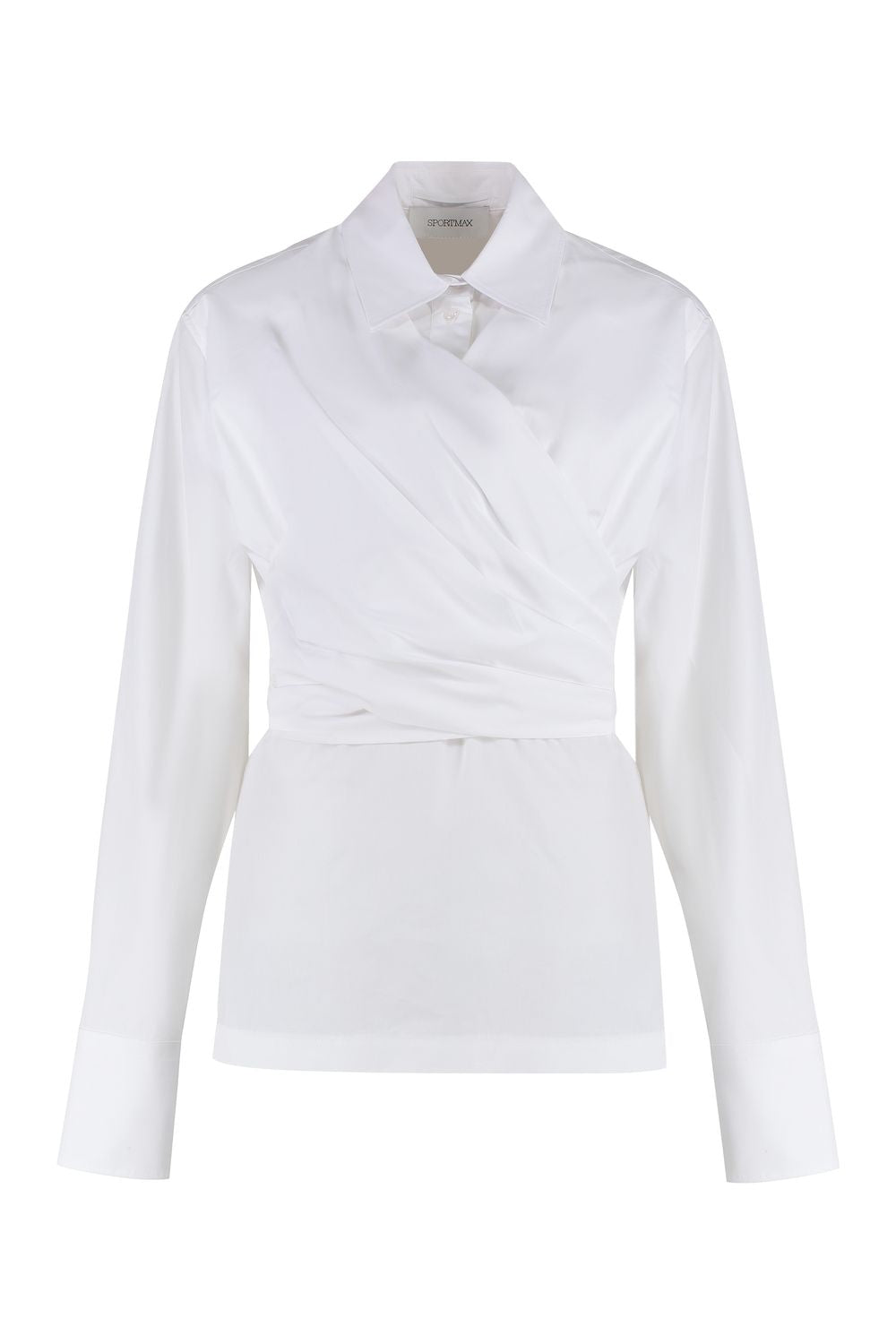 MAX MARA SPORTMAX Knot Front Detail Cotton Shirt