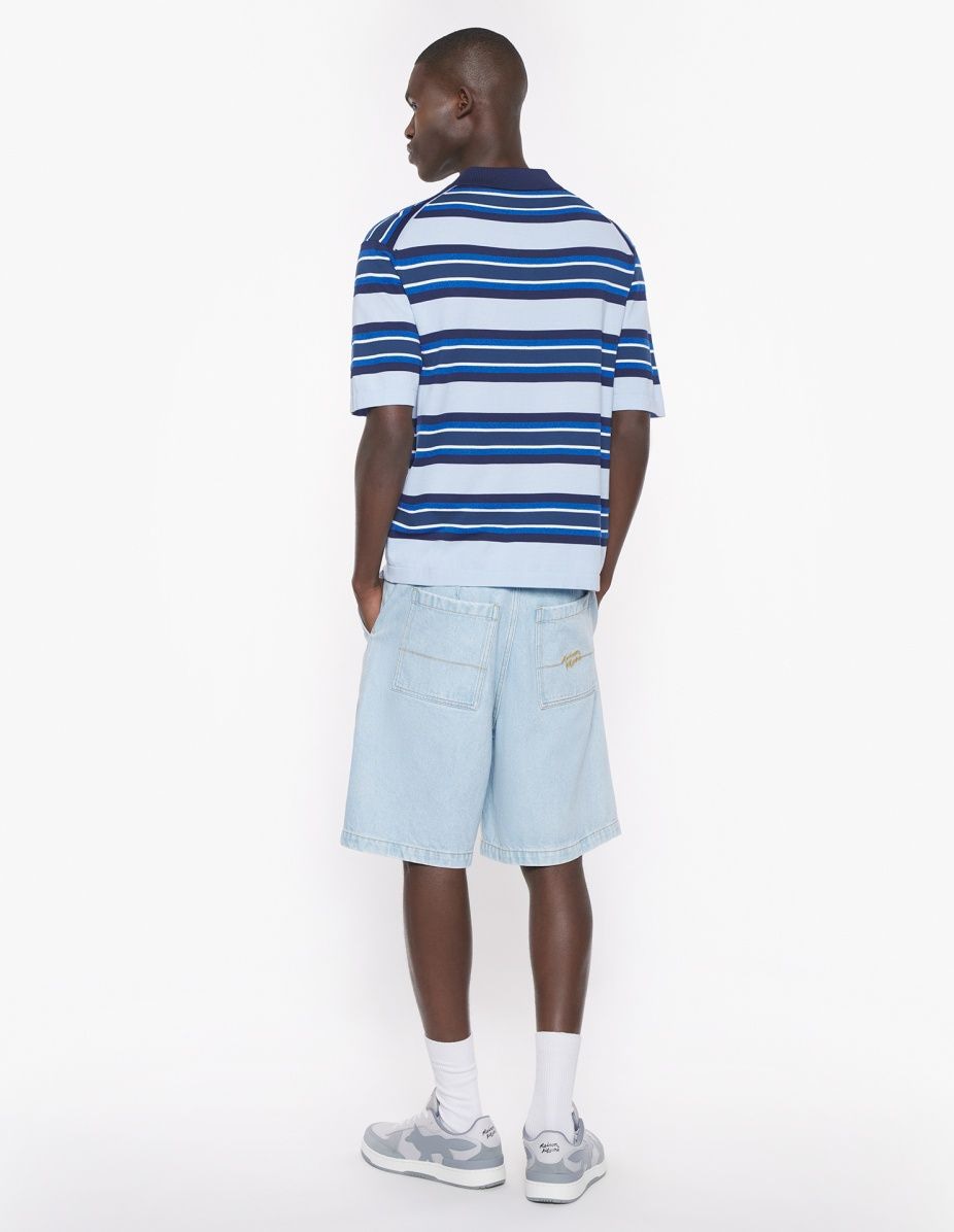 MAISON KITSUNÉ Fine Gauge Striped Polo - SS25 for Men